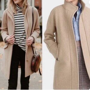 J. Crew Cocoon Italian Stadium Cloth by Nello Gori Wool Blend Coat